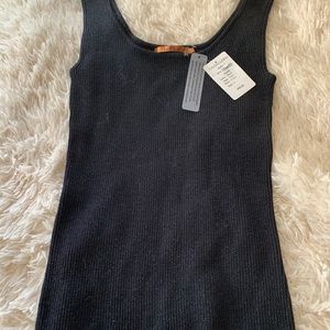 NEW Belldini Knit Metallic Black Tank Top size S
